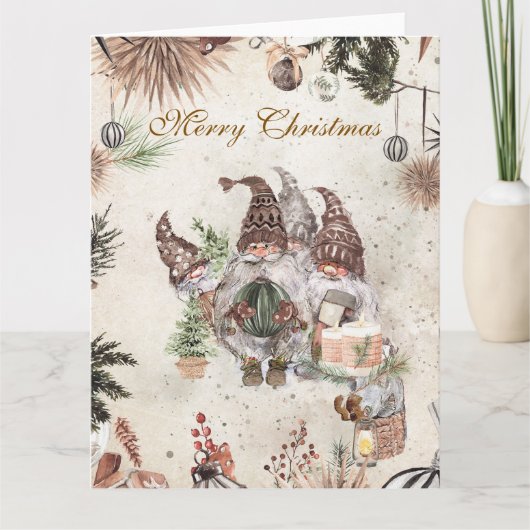 Christmas gnomes karte (Vorderseite)