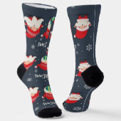 "CHRISTMAS GNOMES" Nachhaltiger Premium-Crew-Sock Socken (Gewinkelt)