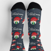 "CHRISTMAS GNOMES" Nachhaltiger Premium-Crew-Sock Socken (Oben)