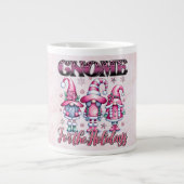 🎄 Christmas + Gnomes + Pink Aesthetic + Holiday Jumbo-Tasse (Vorderseite)