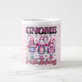 🎄 Christmas + Gnomes + Pink Aesthetic + Holiday  Jumbo-Tasse