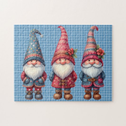 Christmas Gnomes Trio Puzzle (Horizontal)