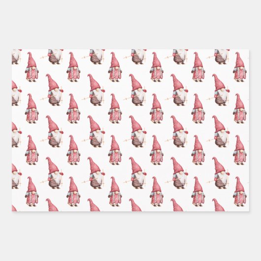 Christmas Gnomes Trolles Geschenkpapier Set (Vorderseite 2)