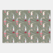 Christmas Gnomes Trolles Geschenkpapier Set (Vorderseite)