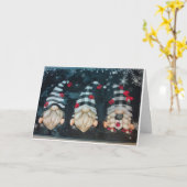 "CHRISTMAS GNOMES W/ CHRISTMAS WISHES" KARTE (Gelbe Blume)