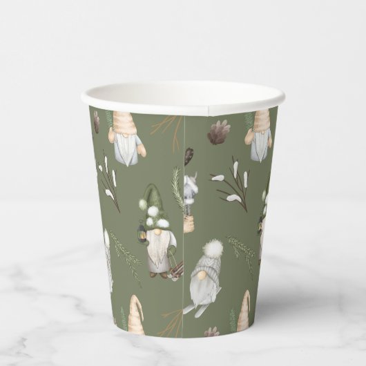 Christmas Gnomes Woodland Pappbecher (Rechts)