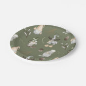 Christmas Gnomes Woodland Pappteller (Schrägansicht)