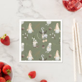Christmas Gnomes Woodland Serviette (Beispiel)