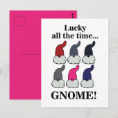 Christmas Gnomes Xmas Lucky Postkarte (Vorne/Hinten)