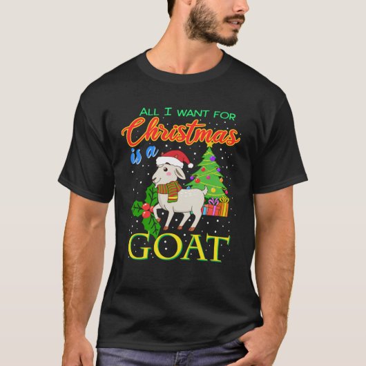 Christmas Goat Advent Goats Decorate Christmas Tre T-Shirt (Vorderseite)