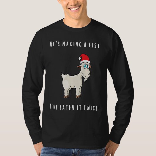 Christmas Goat Mom Dad Jokes T-Shirt (Vorderseite)