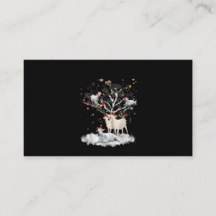 Christmas Goat On Tree Funny Santa Goat Lover Gift Visitenkarte