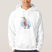 Christmas Goat Playing Soccer Hoodie (Vorderseite)