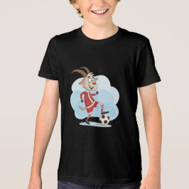 Christmas Goat Playing Soccer Tri-Blend Shirt