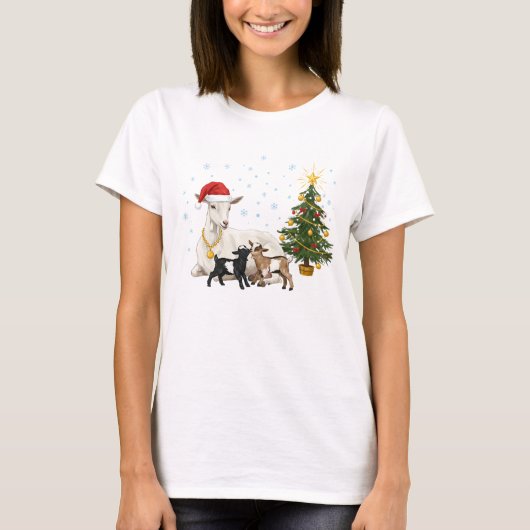 Christmas Goat Tee – Rustic Nature (Vorderseite)