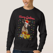Christmas Goat Wreathed in Holiday Lights(C) Sweatshirt (Vorderseite)