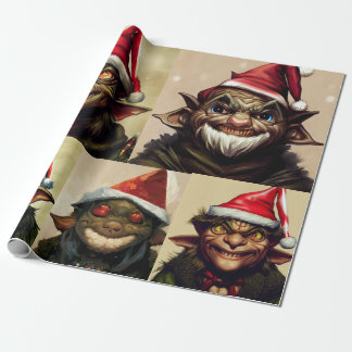 Christmas Goblin Wrapping Paper Geschenkpapier