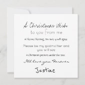 Christmas Godmutter Vorschlag Little Elf Karte (Rückseite)