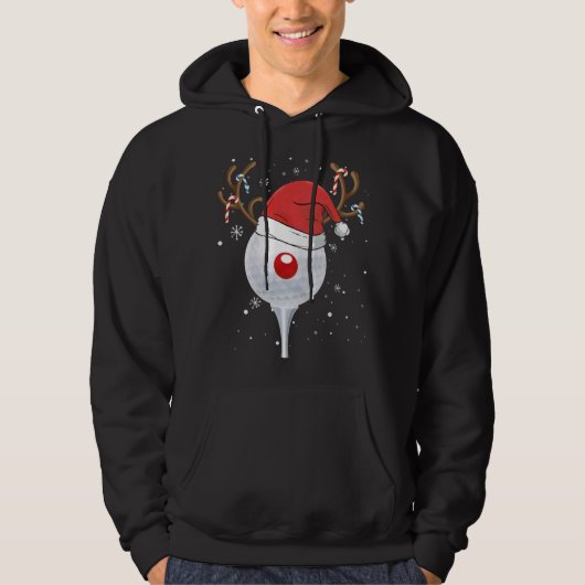 Christmas Goft Reindeer Funny Weihnachtsmannmütze Hoodie (Vorderseite)