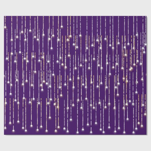 Christmas Gold and Silver Sparkling Lights Geschenkpapier (Flach)