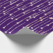 Christmas Gold and Silver Sparkling Lights Geschenkpapier (Ecke)