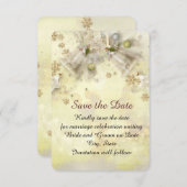Christmas Gold Bell Save the Date (Vorne/Hinten)