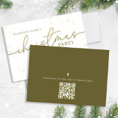 Christmas Gold Calligraphy Script Simple QR Code Einladung