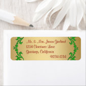 Christmas Gold Foil Look Rücksendeadressen-Aufkleb (Insitu)