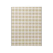 Christmas Gold Gingham Karo Pattern Notizblock (Rotiert)