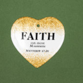 Christmas Gold Glitzer Bible Verse Glaube Herz Keramik Ornament