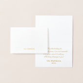 Christmas Gold JOY Stilisierte Poinsettia Monogram Folienkarte (Anzeige)