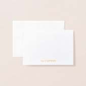 Christmas Gold JOY Stilisierte Poinsettia Monogram Folienkarte (Vorderseite mit Umschlag)