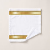 Christmas Gold Metallic und White Badhandtuch Set (Waschlappen)