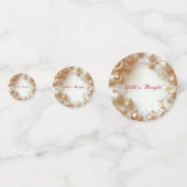 Christmas Gold Ornaments,Snowflakes All is Bright Konfetti (Rückseiten)