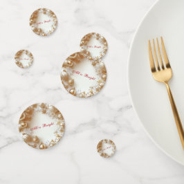 Christmas Gold Ornaments,Snowflakes All is Bright Konfetti