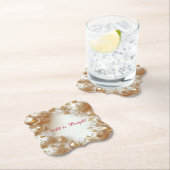 Christmas Gold Ornaments,Snowflakes All is Bright Untersetzer (Vor Ort)