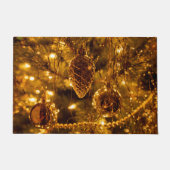 Christmas Gold Pine Cone Fußmatte (Vorderseite)