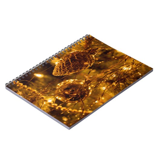 Christmas Gold Pine Cone Notizblock (Linke Seite)