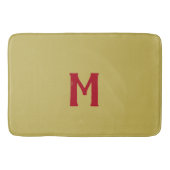 Christmas Gold Red Monogram Badematte (Vorderseite)