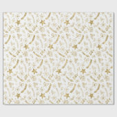 Christmas - Gold Shimmer Xmas Pattern - WHT Geschenkpapier (Flach)