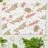Christmas Gold Trees Kitchen Towels Geschirrtuch (Gefaltet)
