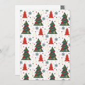 Christmas Gold Twinkle Starry Pines Feiertagskarte (Vorne/Hinten)