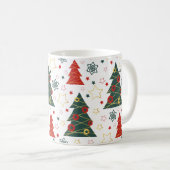 Christmas Gold Twinkle Starry Pines Kaffeetasse (VorderseiteRechts)