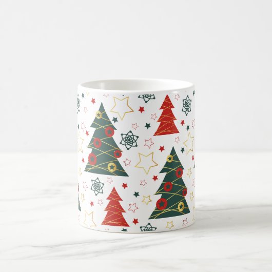 Christmas Gold Twinkle Starry Pines Kaffeetasse (Mittel)