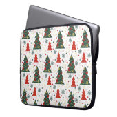 Christmas Gold Twinkle Starry Pines Laptopschutzhülle (Vorderseite Links)