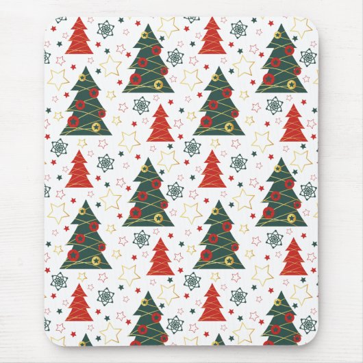 Christmas Gold Twinkle Starry Pines Mousepad (Vorne)