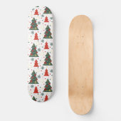 Christmas Gold Twinkle Starry Pines Skateboard (Vorderseite)