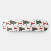 Christmas Gold Twinkle Starry Pines Skateboard (Horizontal)