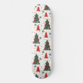Christmas Gold Twinkle Starry Pines Skateboard (Vorderseite)