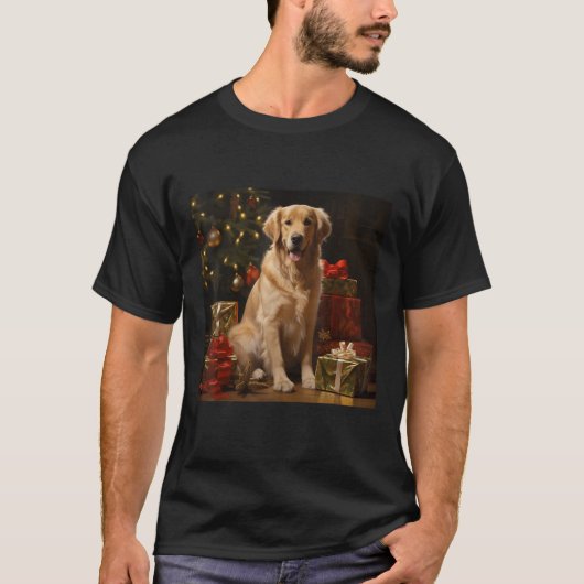 Christmas Golden Retriever Golden Retriever Christ T-Shirt (Vorderseite)